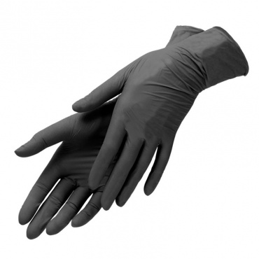 Черные латексные перчатки (50 пар) в магазине BEAUTY-BAZAR.RU 
