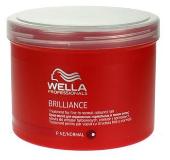 Wella Pr. Brilliance mask fine Крем-маска для окрашенных Нормальных и Тонких волос, 500 мл 8126-6996/2485 