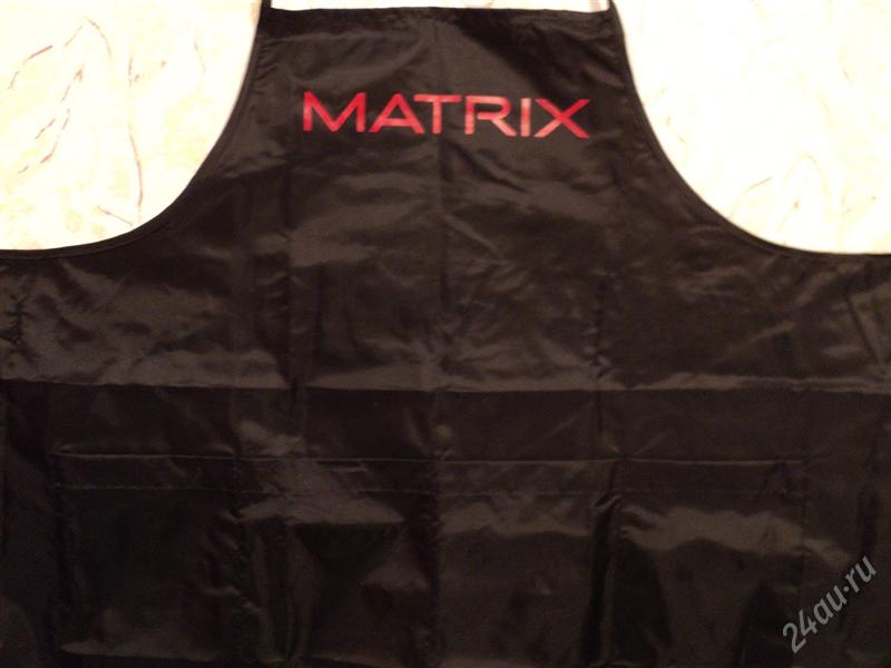 Фартук MATRiX черный фирменный (для парикмахеров) универсального размера 