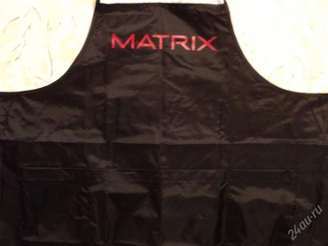 Фартук MATRiX черный фирменный (для парикмахеров) универсального размера 
